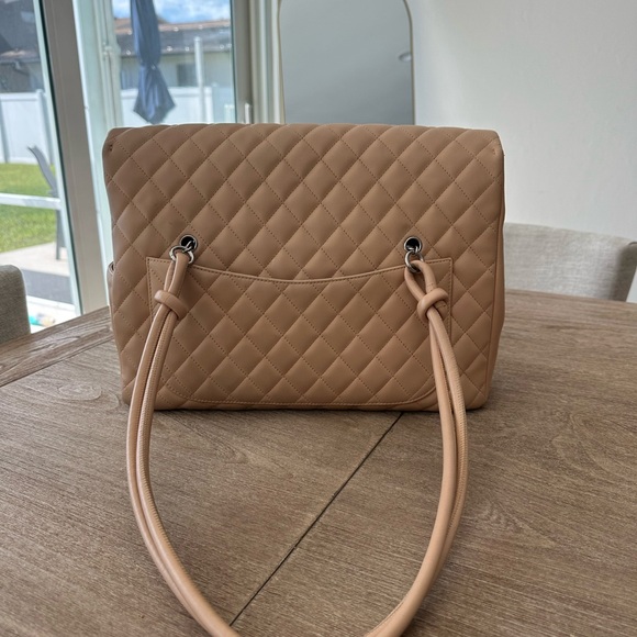 CHANEL Beige Matelasse Cambone Line Shoulder Bag - Picture 4 of 13